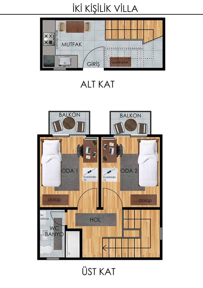 Akdeniz Evleri | 2 Kişilik Villa